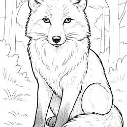 Desenho de Raposas para colorir