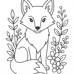 Desenho de Raposas para colorir