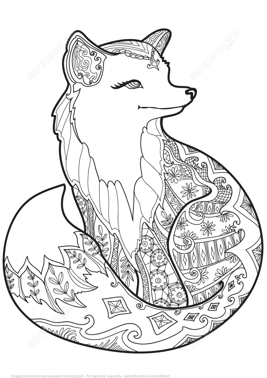 Desenho de Raposas para colorir
