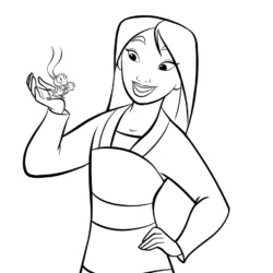 Desenho de Rapunzel para colorir e imprimir: número 3