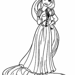 Desenho de Rapunzel para colorir e imprimir: número 12