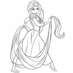 Desenho de Rapunzel para colorir e imprimir: número 15