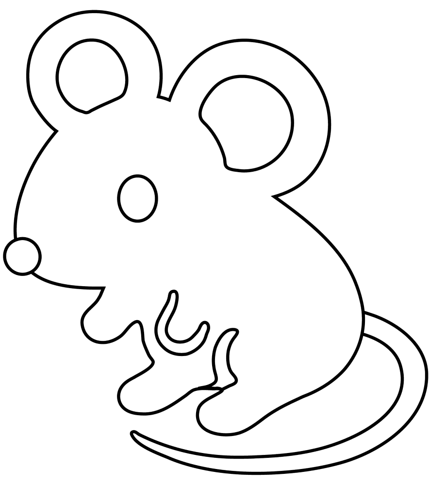 Desenho de Ratos para colorir e imprimir: número 5