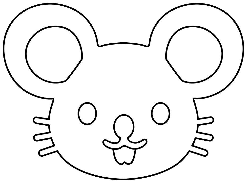 Desenho de Ratos para colorir e imprimir: número 6