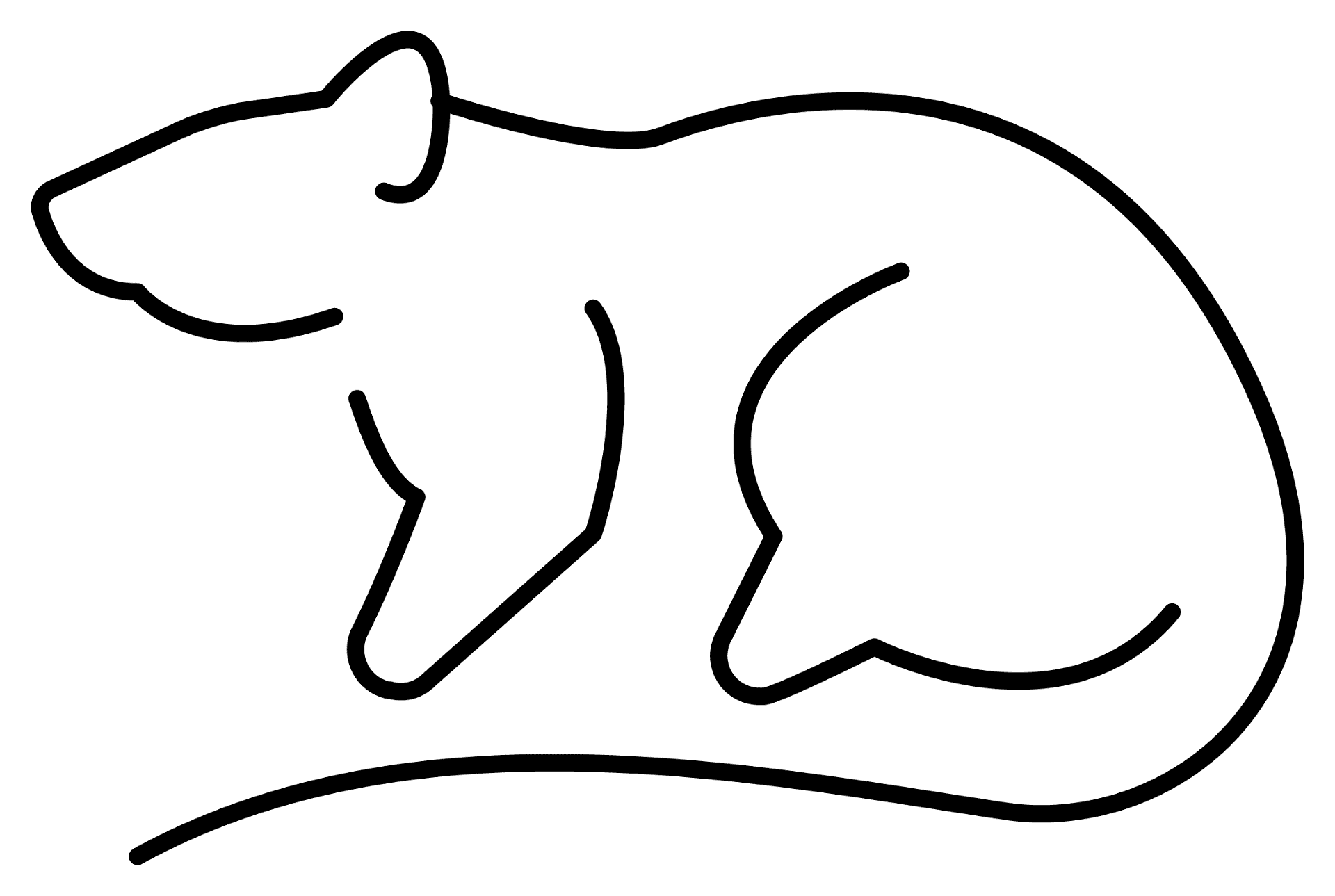 Desenho de Ratos para colorir e imprimir: número 7
