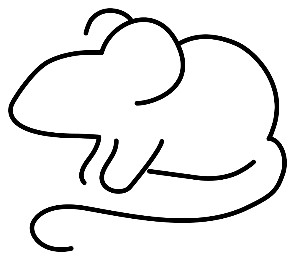 Desenho de Ratos para colorir e imprimir: número 8