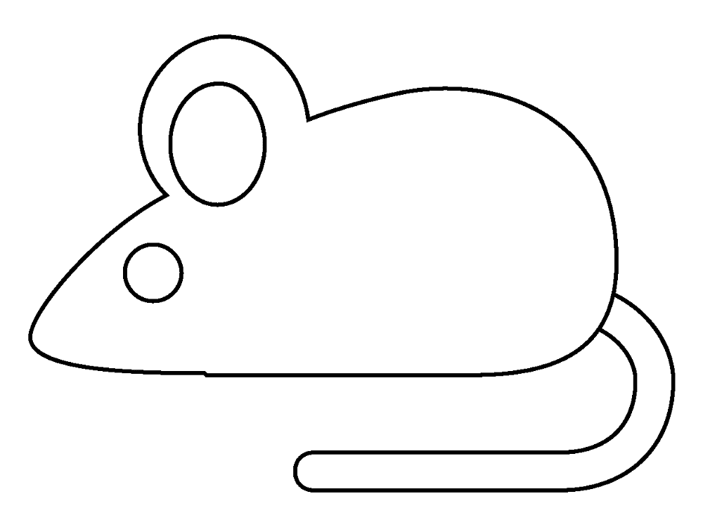Desenho de Ratos para colorir e imprimir: número 10