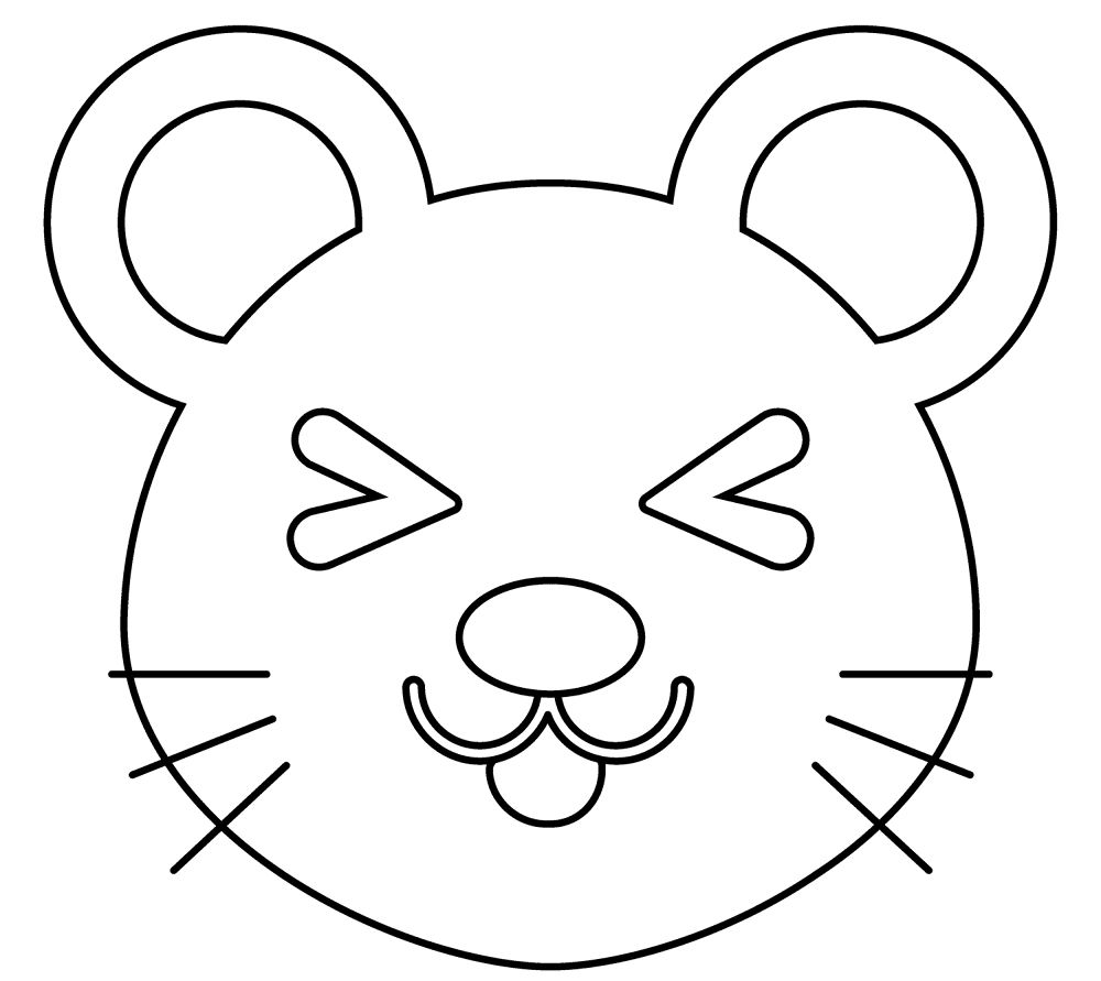 Desenho de Ratos para colorir e imprimir: número 13