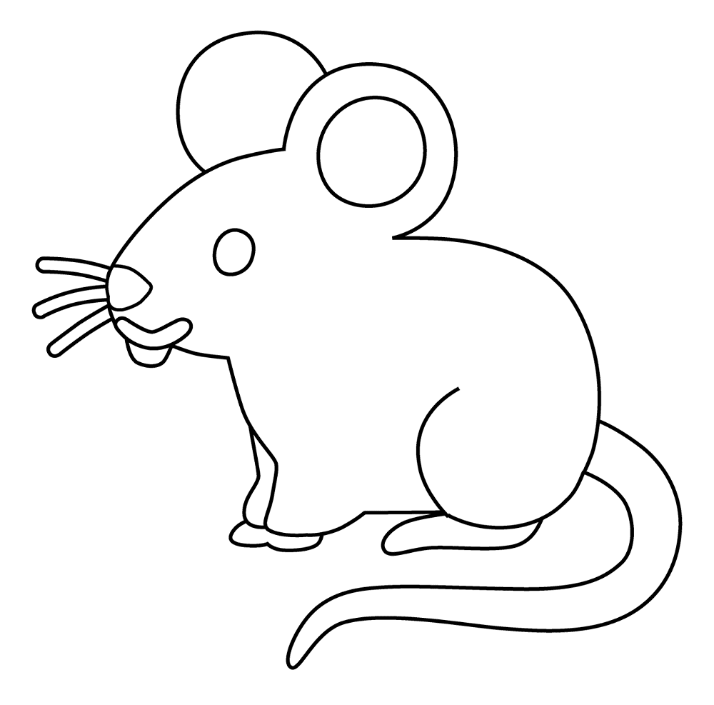 Desenho de Ratos para colorir e imprimir: número 14