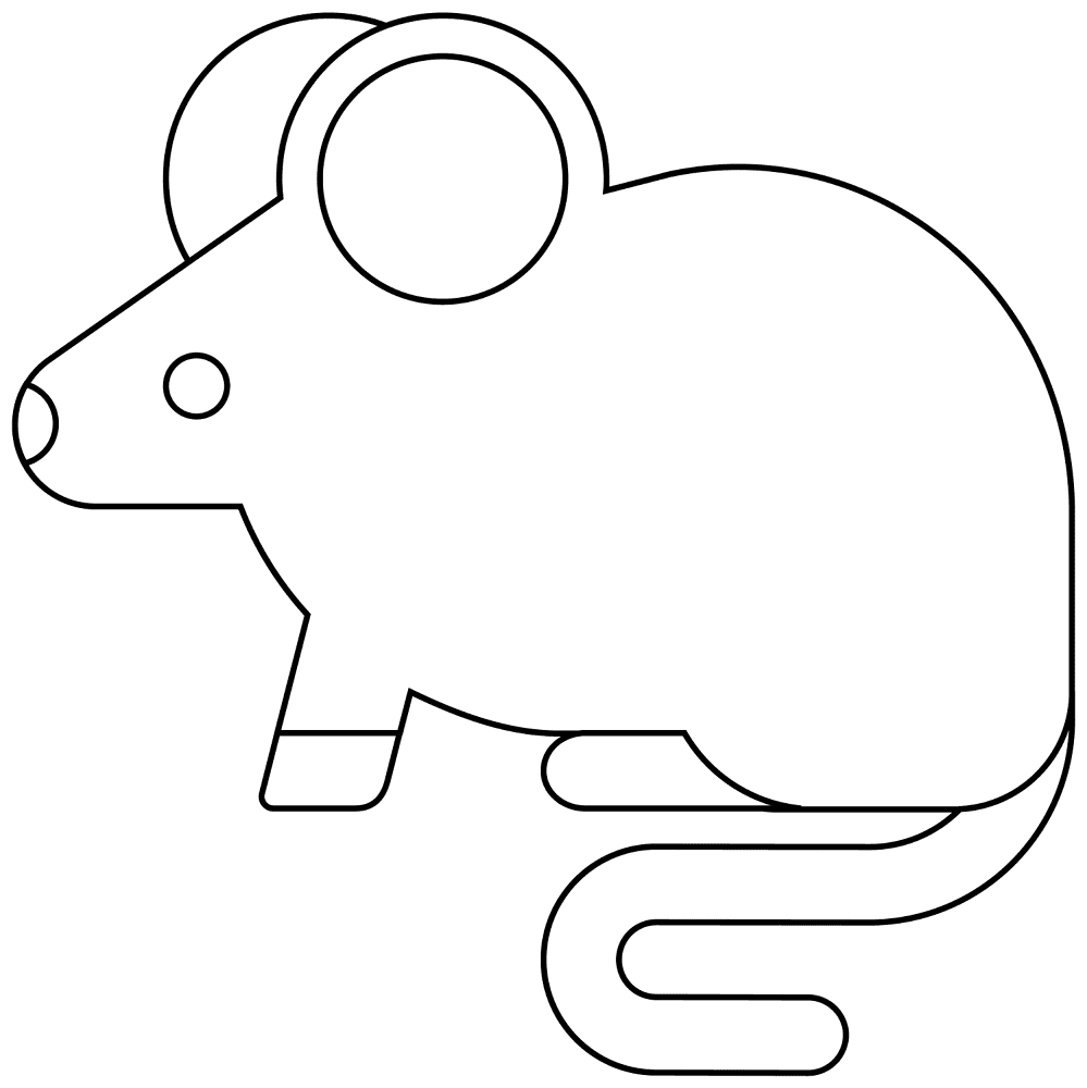 Desenho de Ratos para colorir e imprimir: número 26