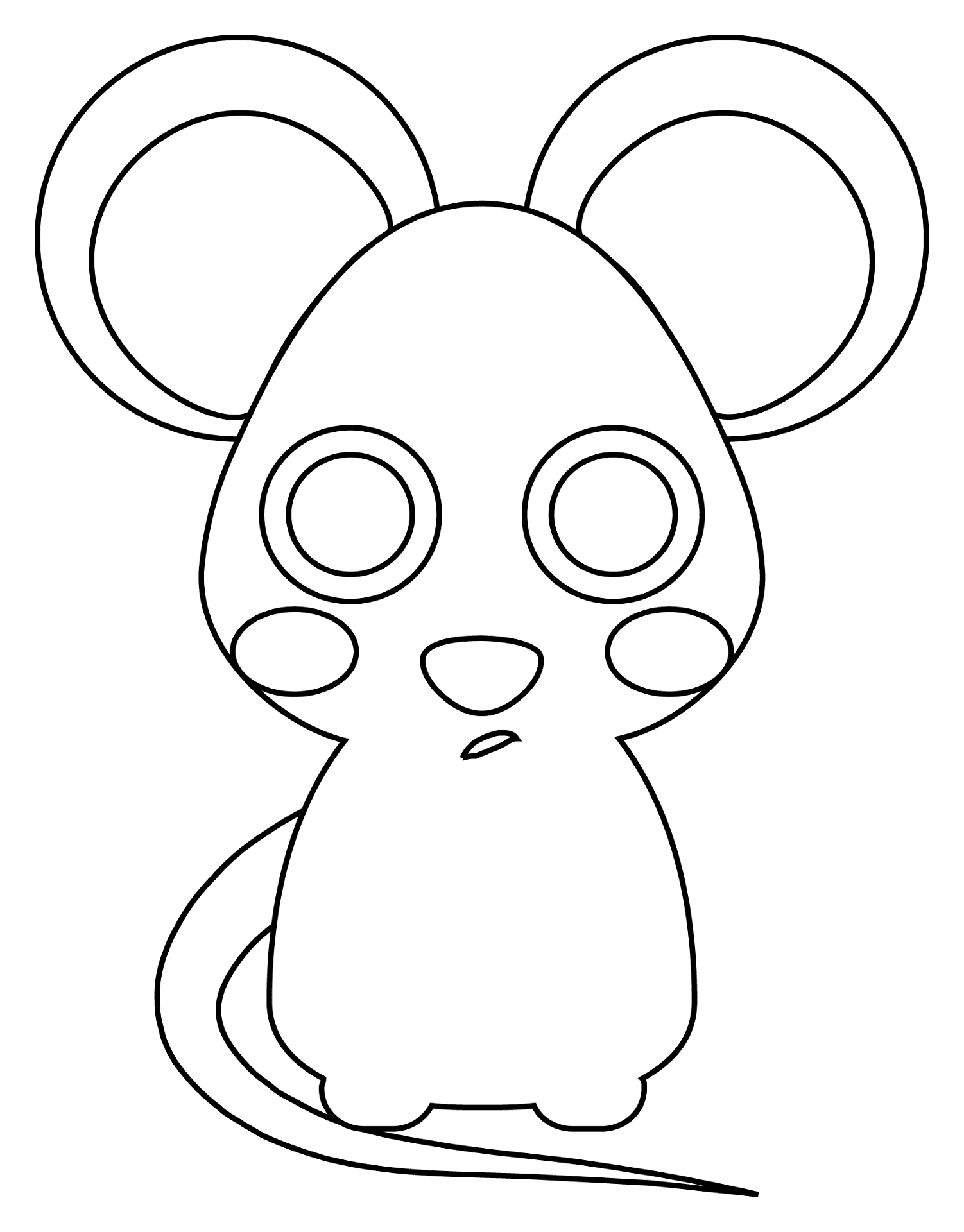 Desenho de Ratos para colorir e imprimir: número 30