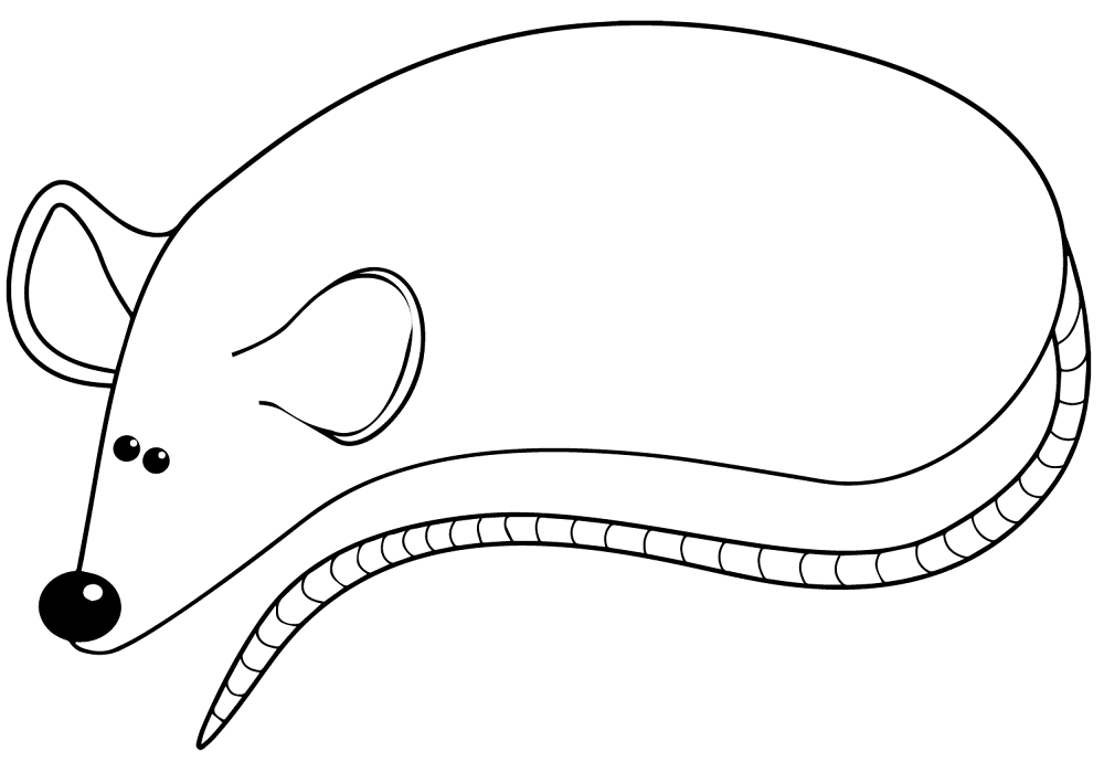Desenho de Ratos para colorir e imprimir: número 34