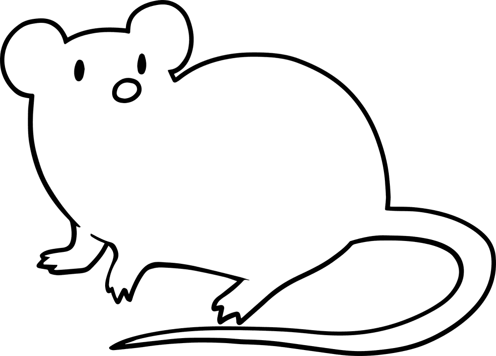 Desenho de Ratos para colorir e imprimir: número 39