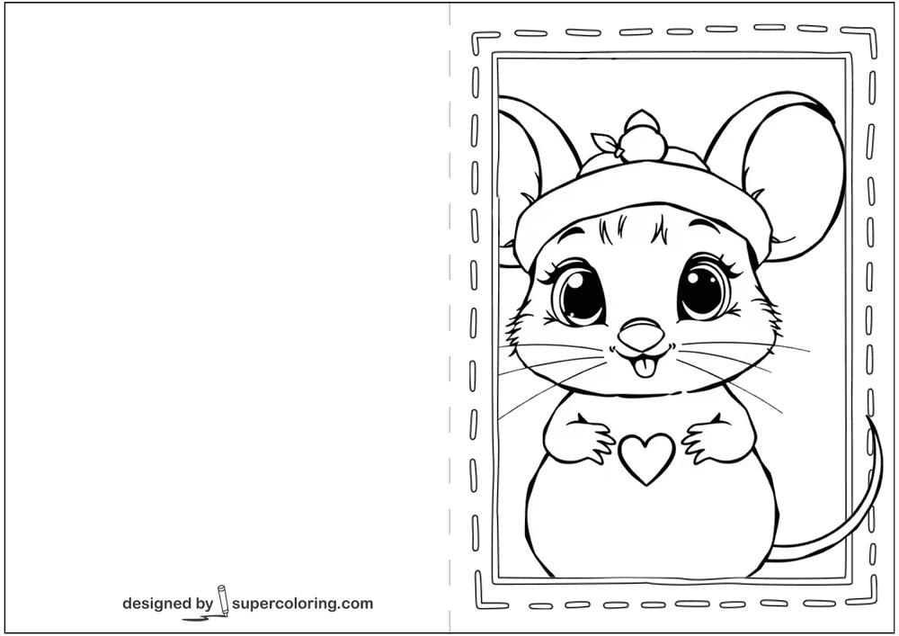 Desenho de Ratos para colorir e imprimir: número 42