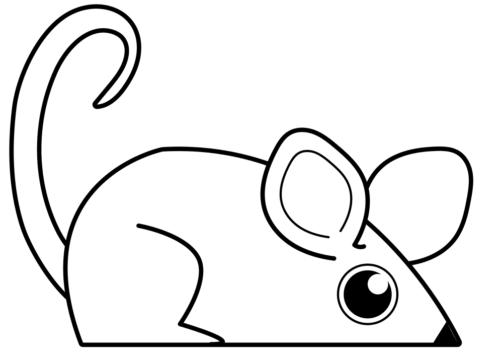 Desenho de Ratos para colorir e imprimir: número 47