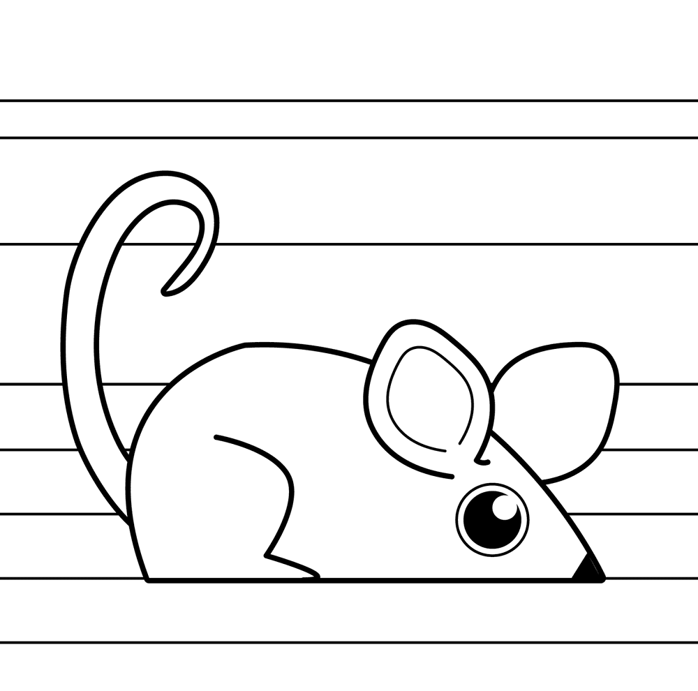 Desenho de Ratos para colorir