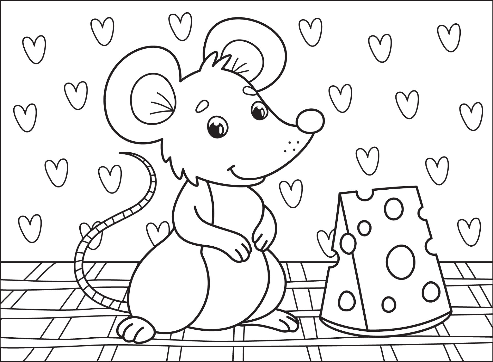 Desenho de Ratos para colorir