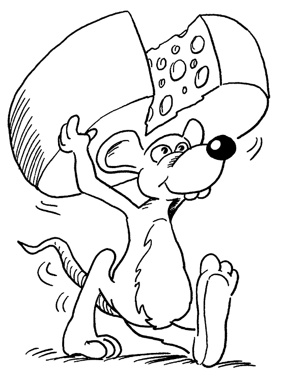 Desenho de Ratos para colorir