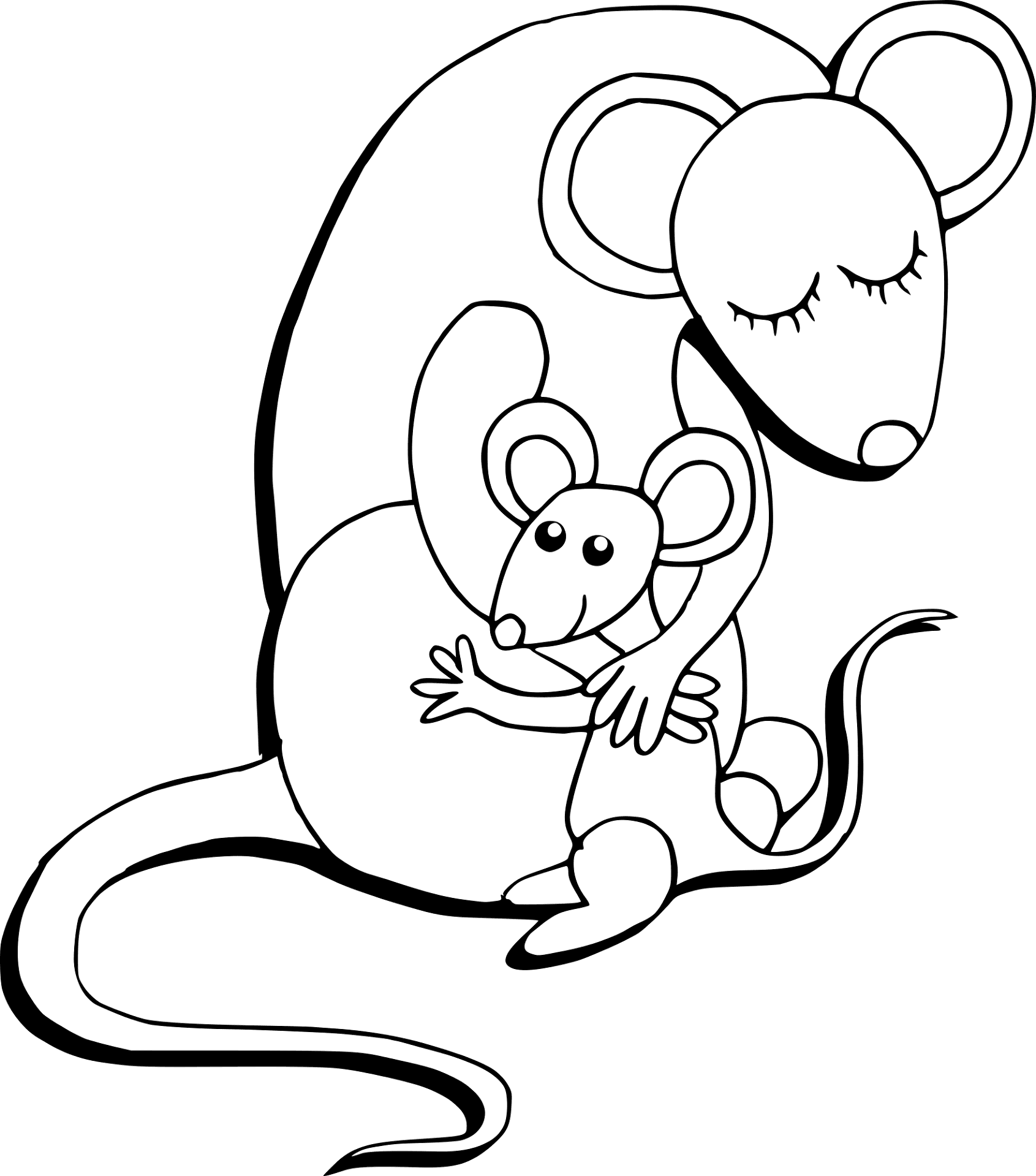 Desenho de Ratos para colorir