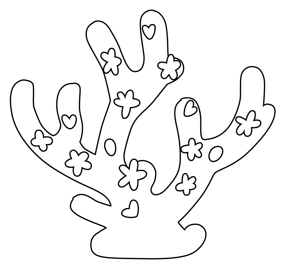 Desenho de Recife De Coral para colorir e imprimir: número 3