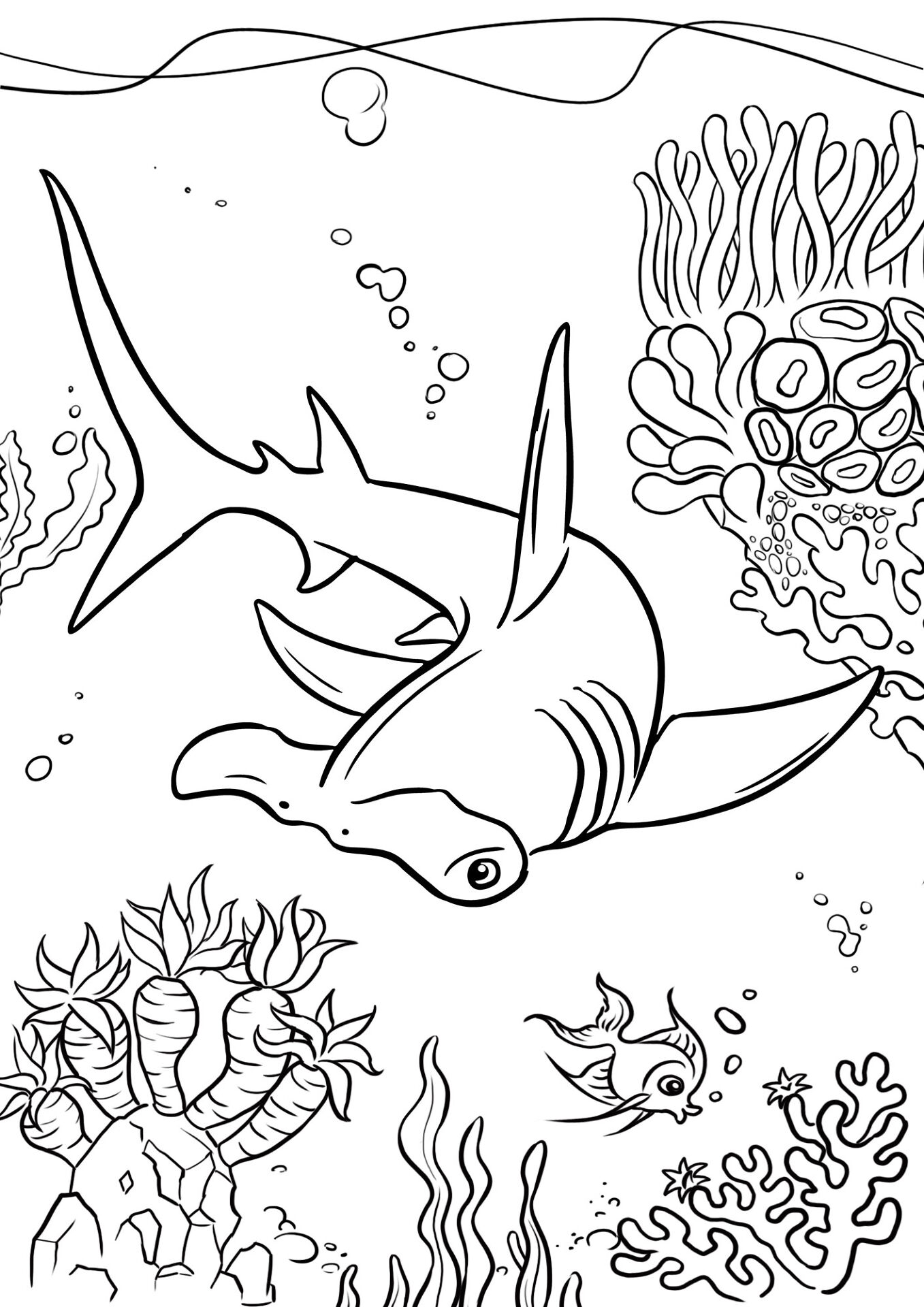 Desenho de Recife De Coral para colorir e imprimir: número 8