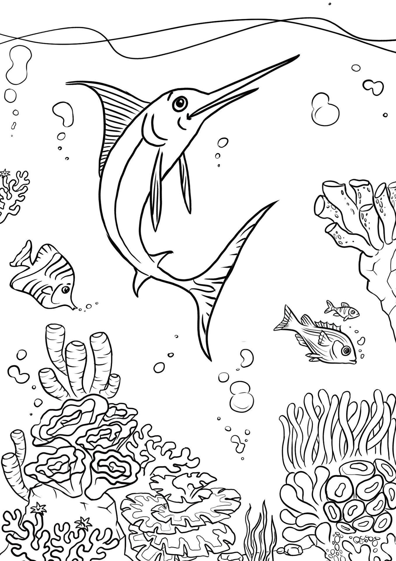 Desenho de Recife De Coral para colorir e imprimir: número 17