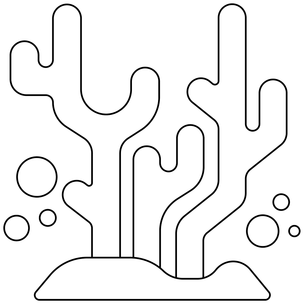Desenho de Recife De Coral para colorir e imprimir: número 21