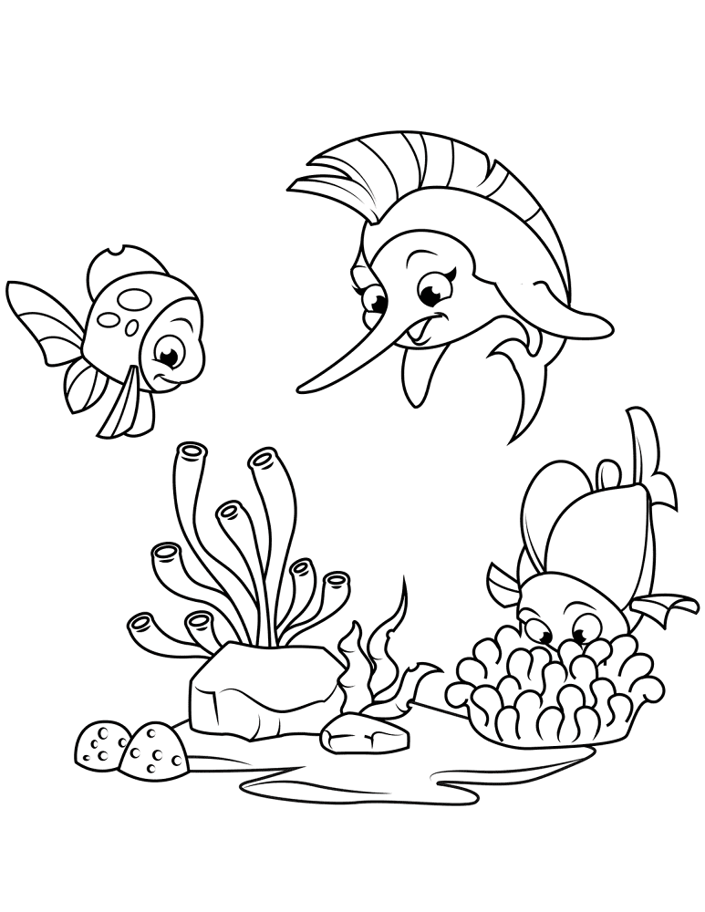 Desenho de Recife De Coral para colorir e imprimir: número 44
