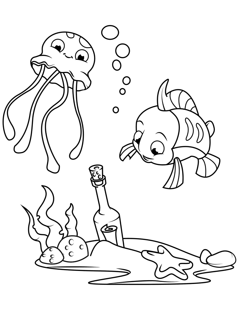 Desenho de Recife De Coral para colorir e imprimir: número 45