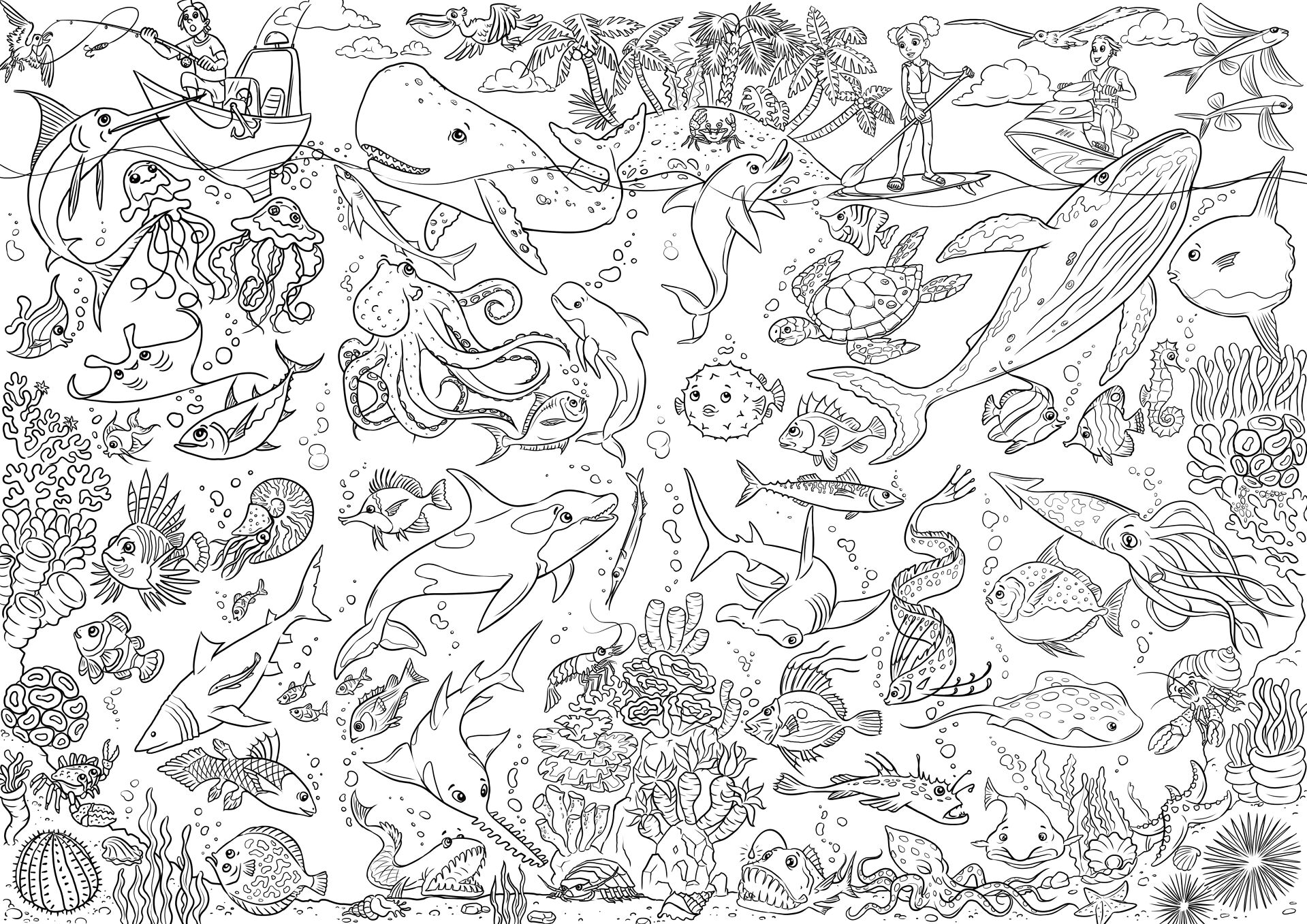 Desenho de Recife De Coral para colorir