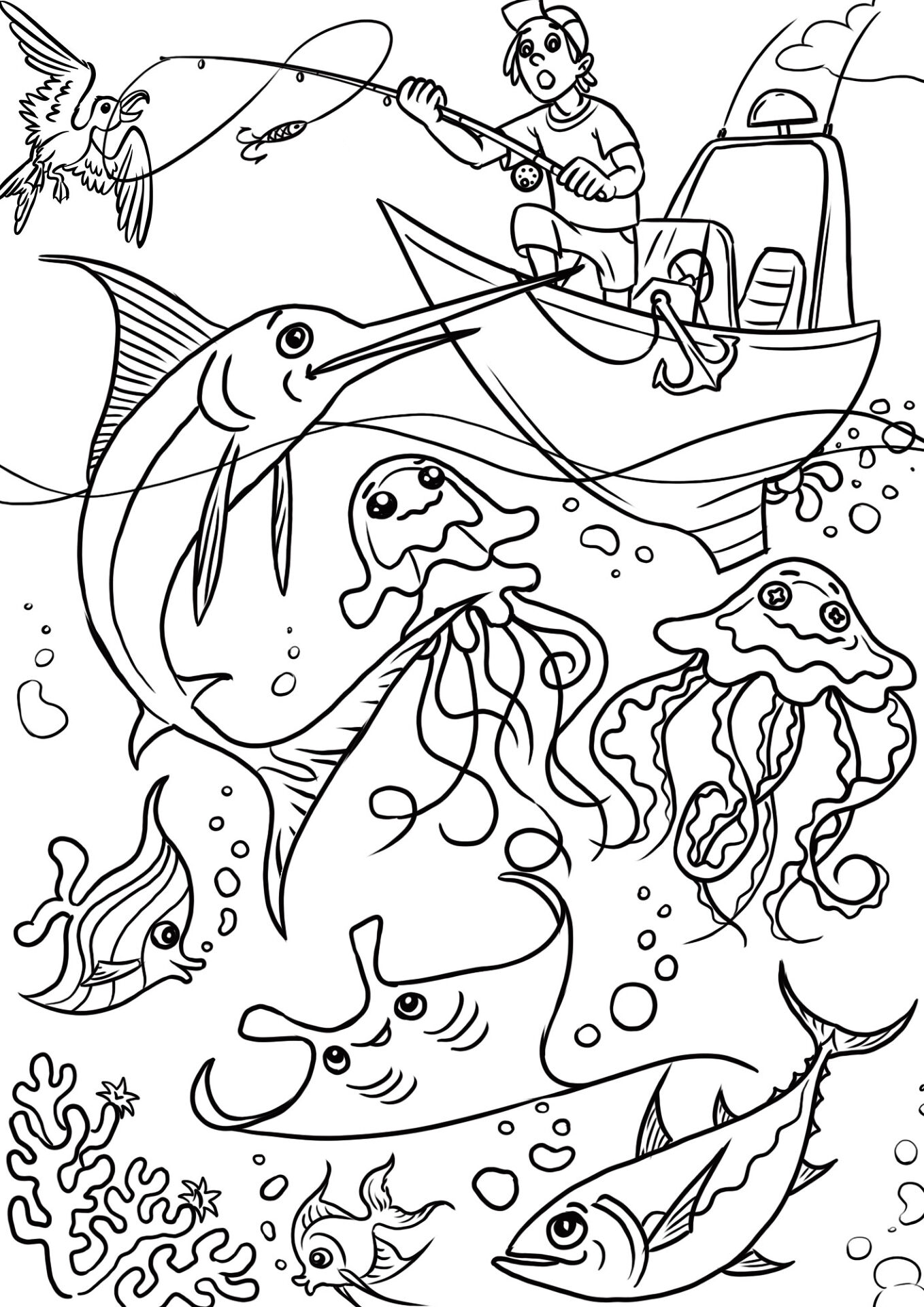 Desenho de Recife De Coral para colorir