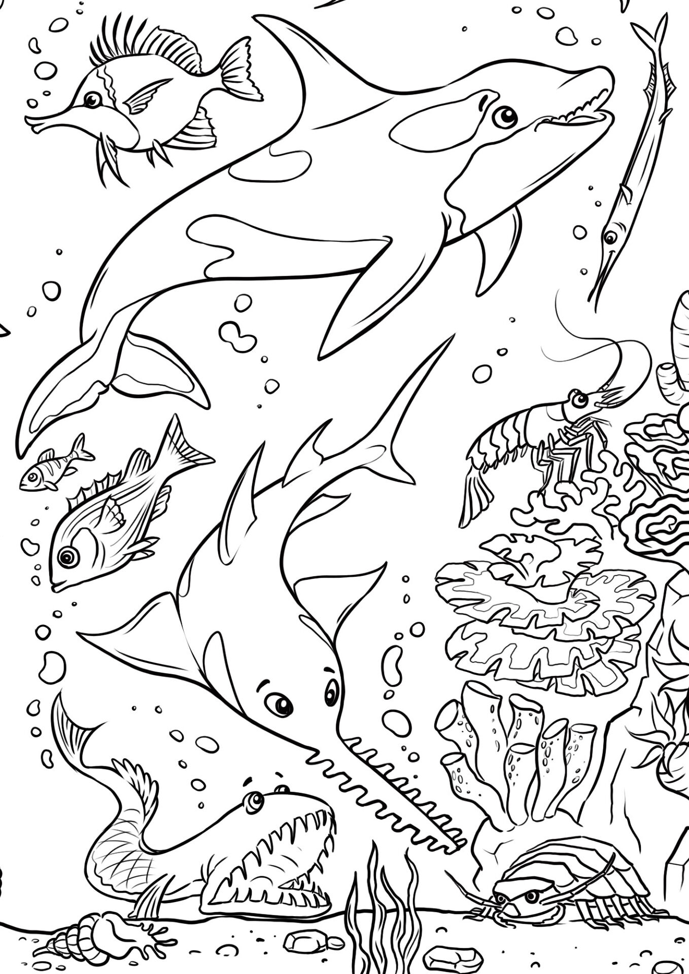 Desenho de Recife De Coral para colorir
