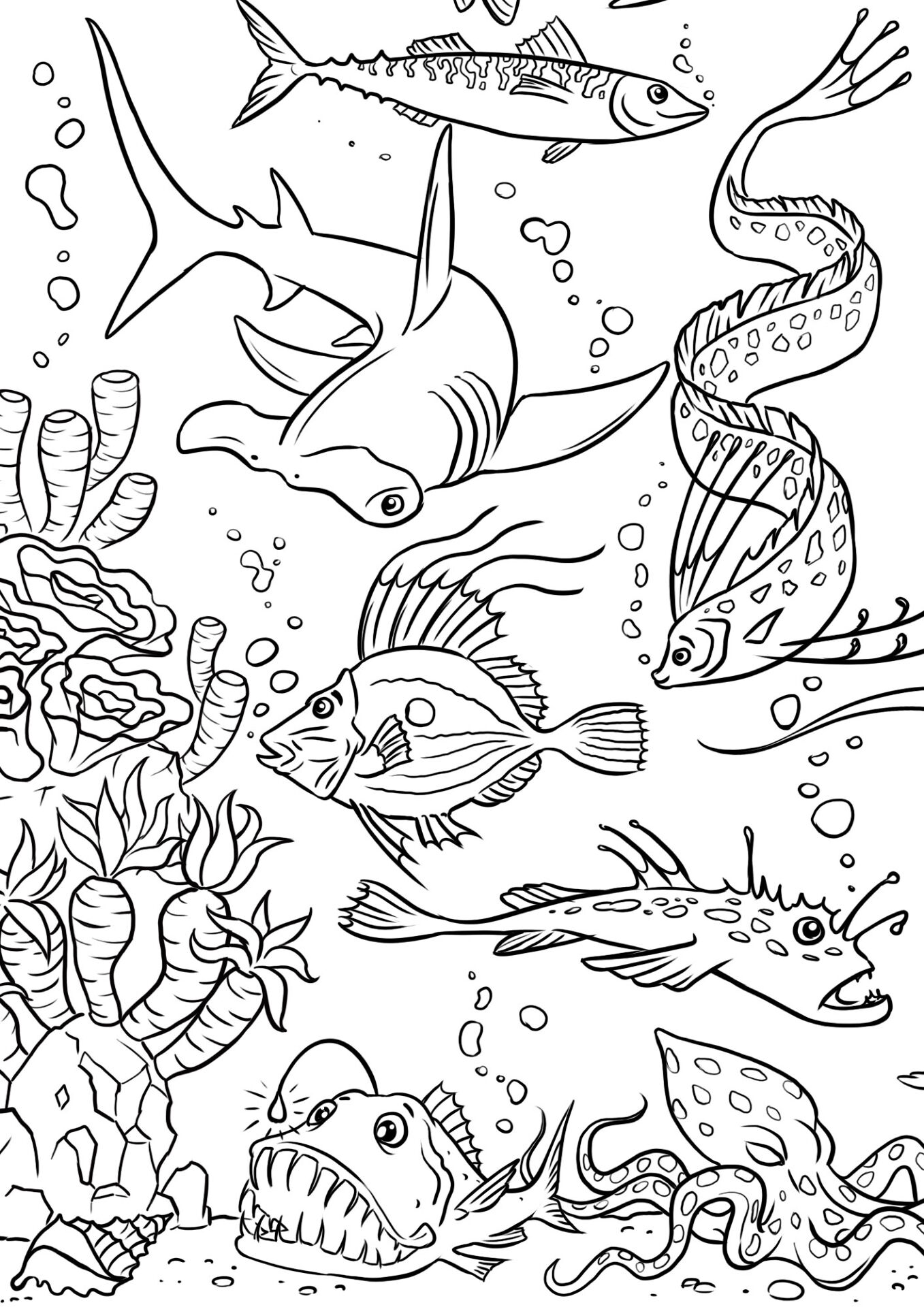 Desenho de Recife De Coral para colorir