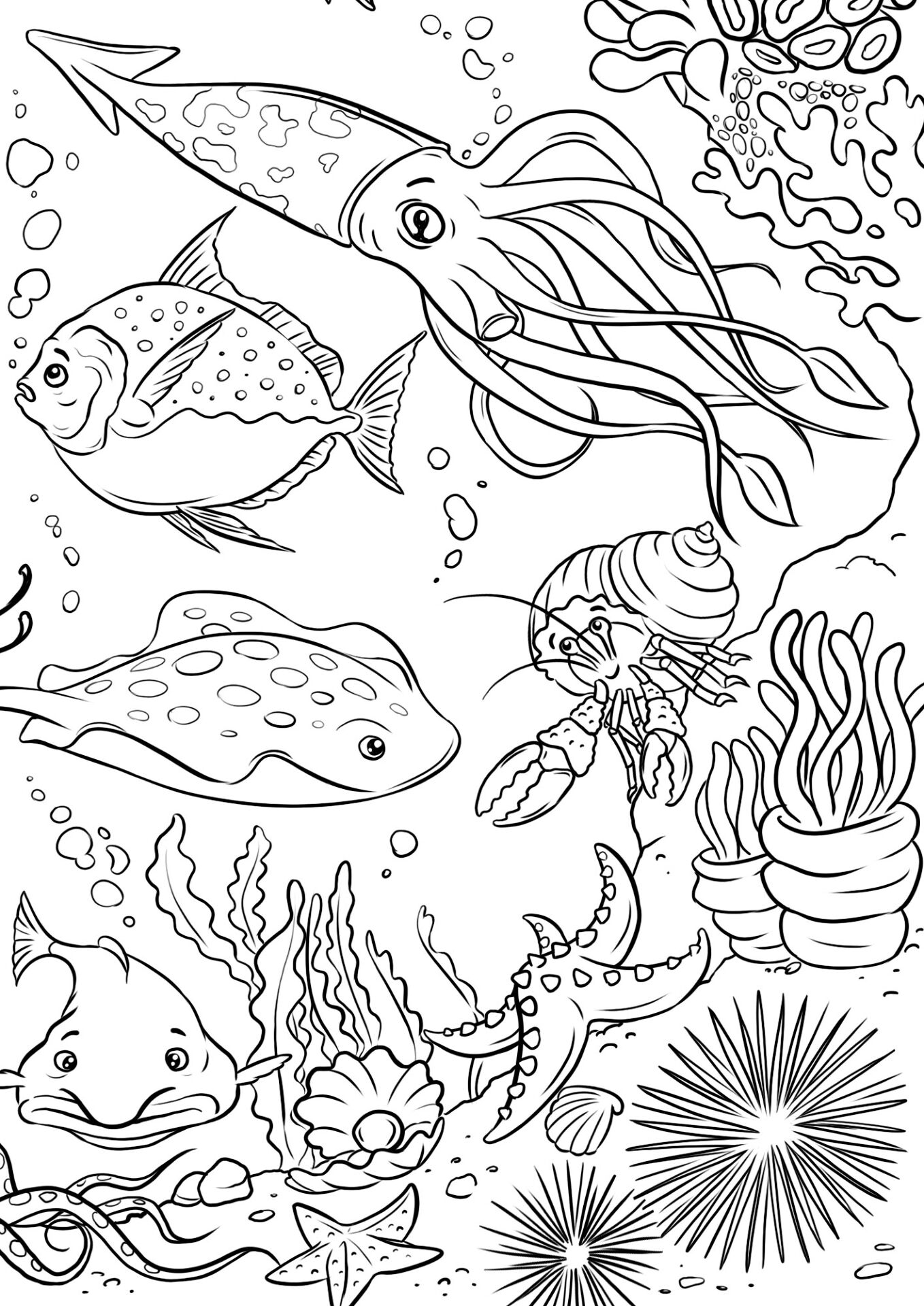 Desenho de Recife De Coral para colorir