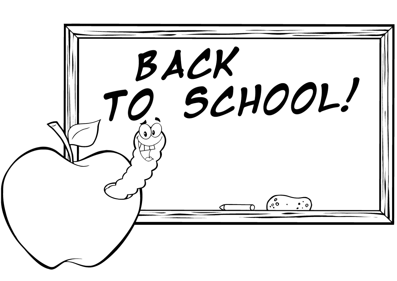 Desenho de Regresso Às Aulas para colorir e imprimir: número 8
