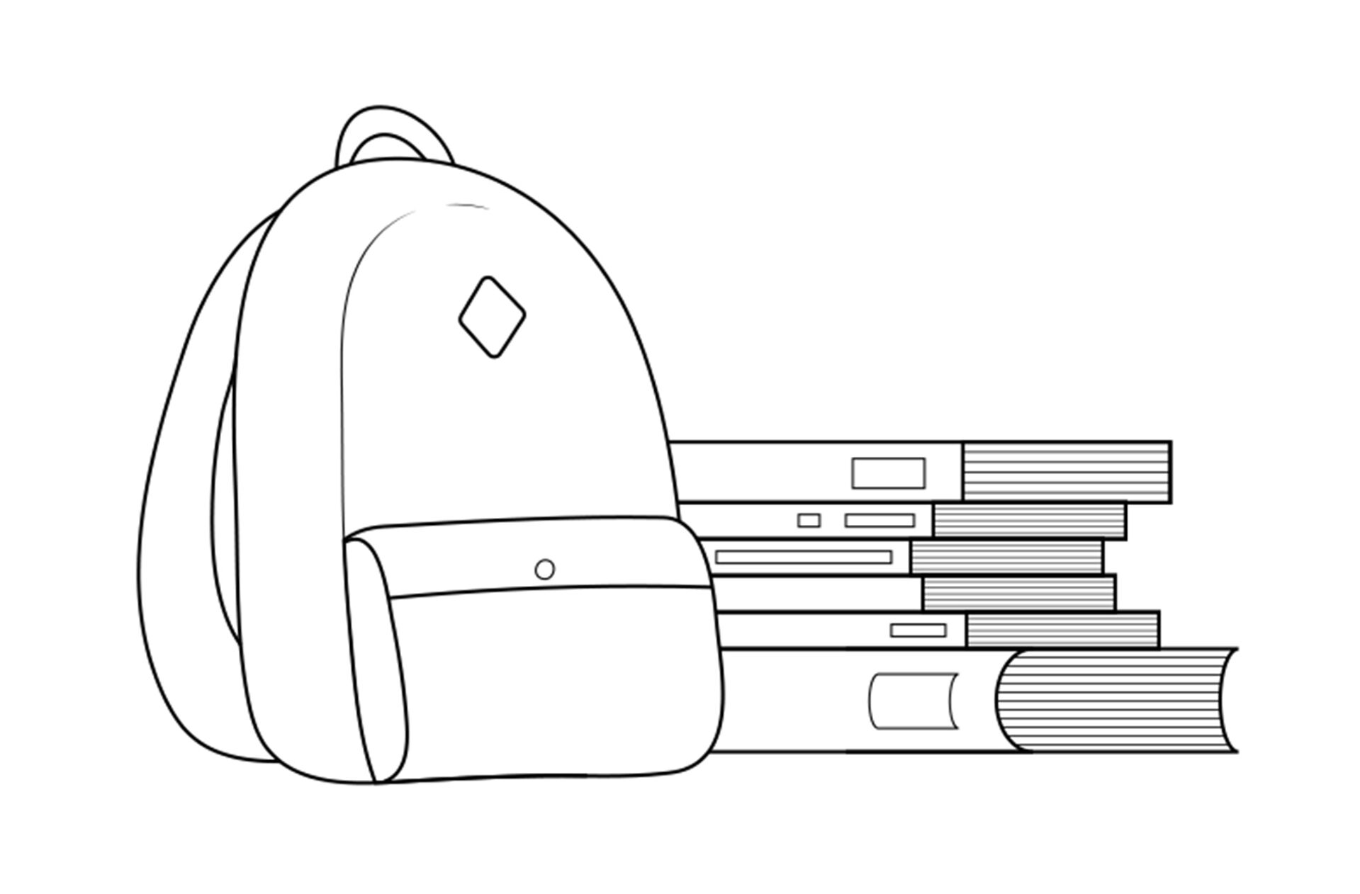 Desenho de Regresso Às Aulas para colorir e imprimir: número 11