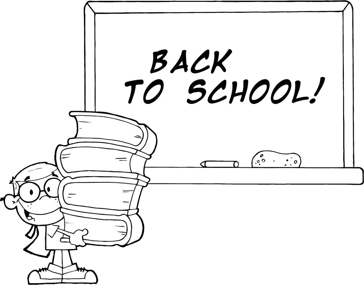 Desenho de Regresso Às Aulas para colorir e imprimir: número 13