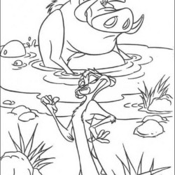 Desenho de Rei Leao para colorir e imprimir: número 1
