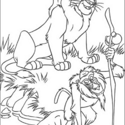 Desenho de Rei Leao para colorir e imprimir: número 3