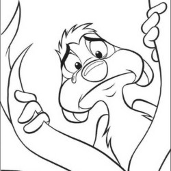 Desenho de Rei Leao para colorir e imprimir: número 7