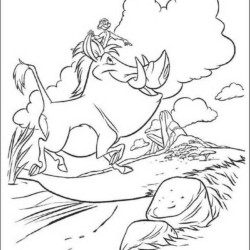 Desenho de Rei Leao para colorir e imprimir: número 9