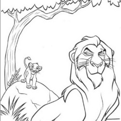 Desenho de Rei Leao para colorir e imprimir: número 13