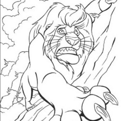 Desenho de Rei Leao para colorir e imprimir: número 14