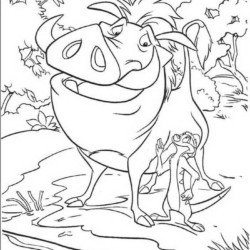 Desenho de Rei Leao para colorir e imprimir: número 16