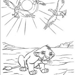 Desenho de Rei Leao para colorir e imprimir: número 17