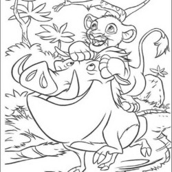 Desenho de Rei Leao para colorir e imprimir: número 19