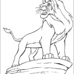 Desenho de Rei Leao para colorir e imprimir: número 23
