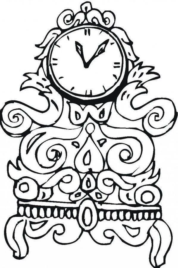 Desenho de Relogios para colorir e imprimir: número 4