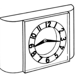 Desenho de Relogios para colorir e imprimir: número 5