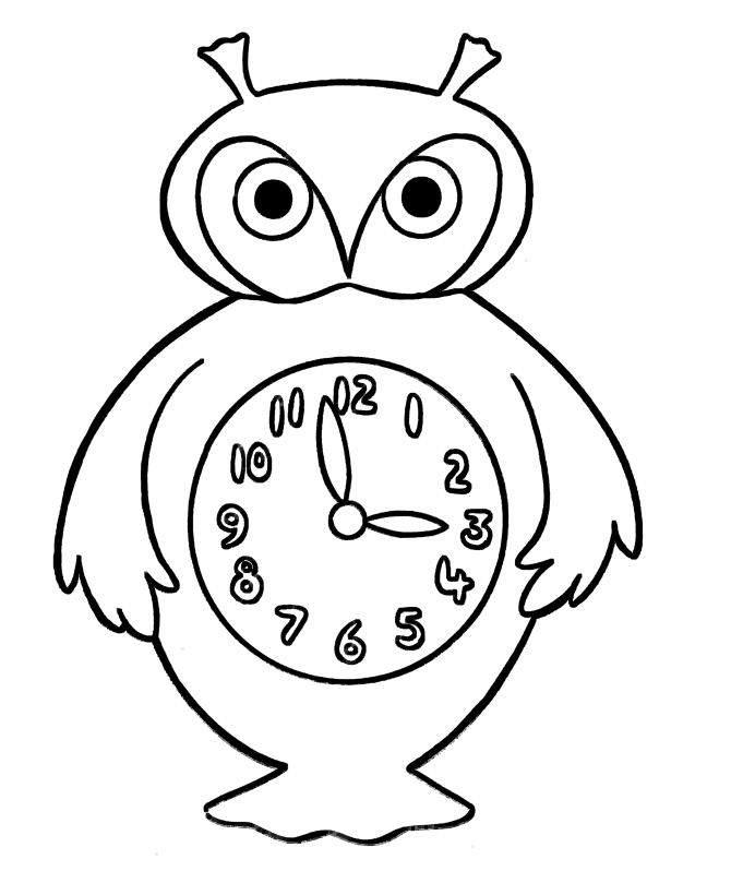 Desenho de Relogios para colorir e imprimir: número 6